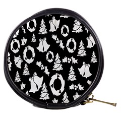 Backdrop-black-white,christmas Mini Makeup Bag by nate14shop