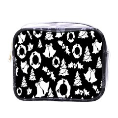 Backdrop-black-white,christmas Mini Toiletries Bag (one Side) by nate14shop