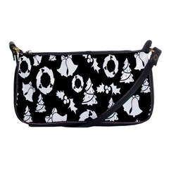 Backdrop-black-white,christmas Shoulder Clutch Bag by nate14shop