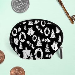 Backdrop-black-white,christmas Accessory Pouch (small) by nate14shop