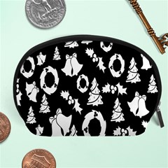 Backdrop-black-white,christmas Accessory Pouch (large) by nate14shop