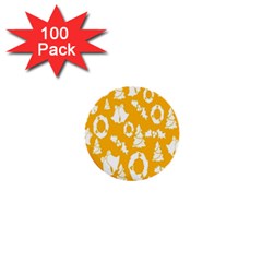 Backdrop-yellow-white 1  Mini Buttons (100 Pack) 