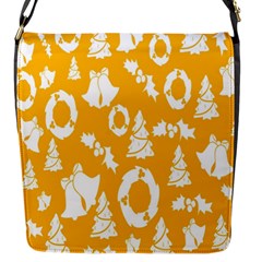 Backdrop-yellow-white Flap Closure Messenger Bag (s) by nate14shop