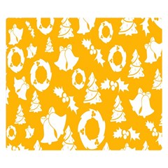 Backdrop-yellow-white Double Sided Flano Blanket (small)  by nate14shop