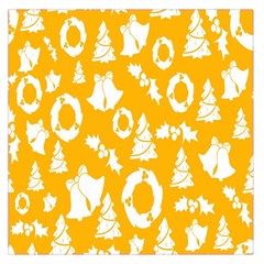 Backdrop-yellow-white Square Satin Scarf (36  X 36 )