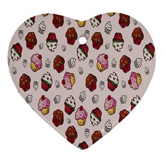 Cake Heart Ornament (two Sides) by nate14shop