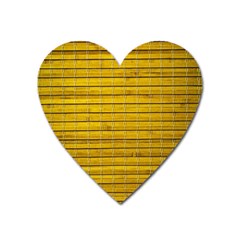 Bamboo-yellow Heart Magnet