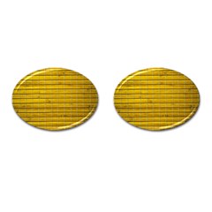 Bamboo-yellow Cufflinks (Oval)