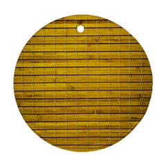 Bamboo-yellow Round Ornament (Two Sides)