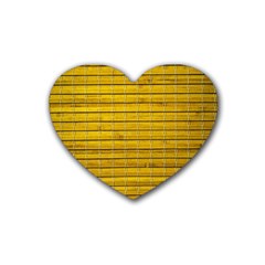 Bamboo-yellow Rubber Coaster (Heart)