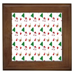 Christmas Tree,santa Framed Tile by nate14shop