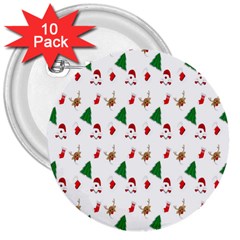 Christmas Tree,santa 3  Buttons (10 Pack)  by nate14shop