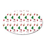 Christmas Tree,santa Oval Magnet Front