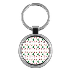 Christmas Tree,santa Key Chain (round) by nate14shop