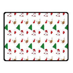 Christmas Tree,santa Fleece Blanket (small) by nate14shop