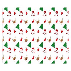 Christmas Tree,santa Double Sided Flano Blanket (small)  by nate14shop