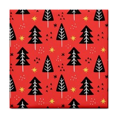 Christmas Tree,snow Star Tile Coaster by nate14shop