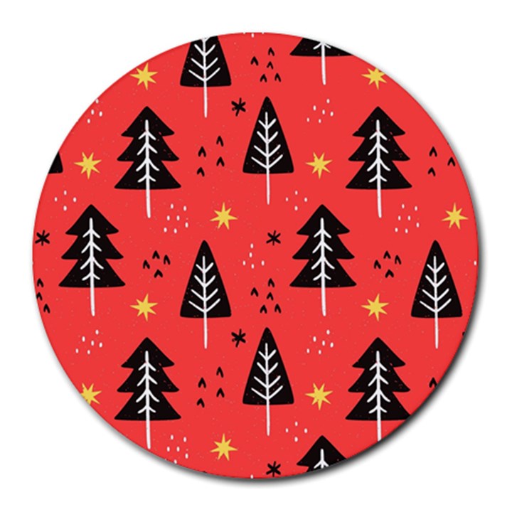 Christmas Tree,snow Star Round Mousepads