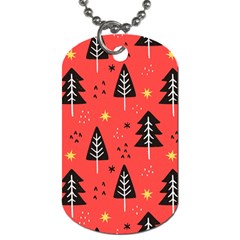 Christmas Tree,snow Star Dog Tag (one Side) by nate14shop