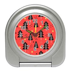 Christmas Tree,snow Star Travel Alarm Clock by nate14shop