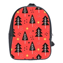 Christmas Tree,snow Star School Bag (large) by nate14shop