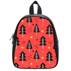 Christmas Tree,snow Star School Bag (small) by nate14shop