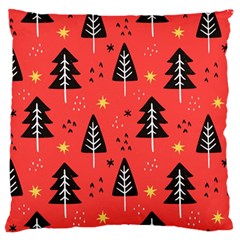 Christmas Tree,snow Star Large Flano Cushion Case (two Sides) by nate14shop