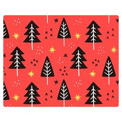 Christmas Tree,snow Star Double Sided Flano Blanket (medium)  by nate14shop