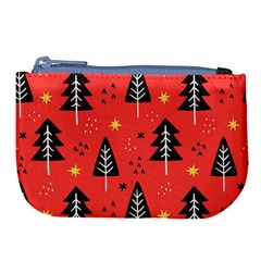 Christmas Tree,snow Star Large Coin Purse by nate14shop