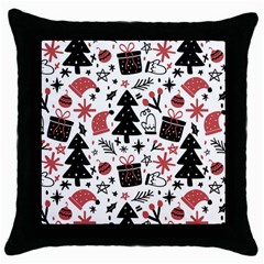 Christmas Tree-background-jawelry Bel,gift Throw Pillow Case (black) by nate14shop