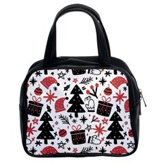 Christmas Tree-background-jawelry Bel,gift Classic Handbag (two Sides) by nate14shop