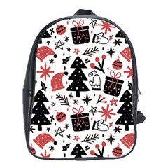 Christmas Tree-background-jawelry Bel,gift School Bag (large) by nate14shop