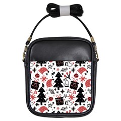 Christmas Tree-background-jawelry Bel,gift Girls Sling Bag by nate14shop