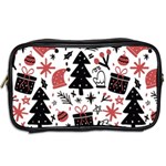 Christmas Tree-background-jawelry Bel,gift Toiletries Bag (Two Sides) Back