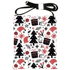 Christmas Tree-background-jawelry Bel,gift Shoulder Sling Bag by nate14shop