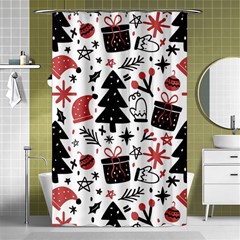 Christmas Tree-background-jawelry Bel,gift Shower Curtain 48  X 72  (small)  by nate14shop