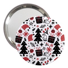 Christmas Tree-background-jawelry Bel,gift 3  Handbag Mirrors by nate14shop