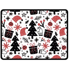 Christmas Tree-background-jawelry Bel,gift Double Sided Fleece Blanket (large)  by nate14shop