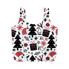 Christmas Tree-background-jawelry Bel,gift Full Print Recycle Bag (m) by nate14shop