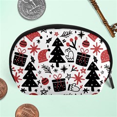 Christmas Tree-background-jawelry Bel,gift Accessory Pouch (large) by nate14shop