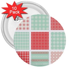 Christmas Greeting Card Design 3  Buttons (10 Pack)  by nate14shop