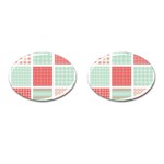 Christmas Greeting Card Design Cufflinks (Oval) Front(Pair)