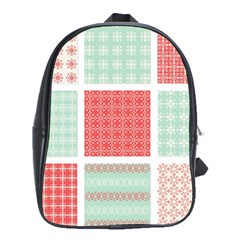 Christmas Greeting Card Design School Bag (xl) by nate14shop