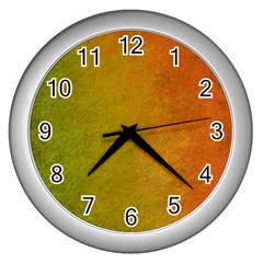 Background-calorfull Wall Clock (silver) by nate14shop