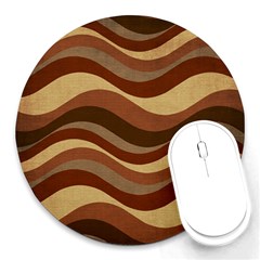 Backgrounds-lines Dark Round Mousepads by nate14shop