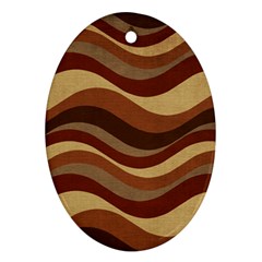 Backgrounds-lines Dark Ornament (oval)