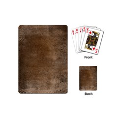 Background-wood Pattern Dark Playing Cards Single Design (mini)