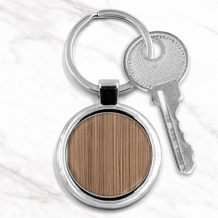 Background-wood Pattern Key Chain (Round)