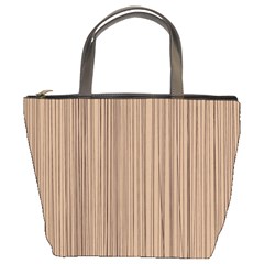 Background-wood Pattern Bucket Bag