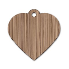 Background-wood Pattern Dog Tag Heart (one Side) by nate14shop